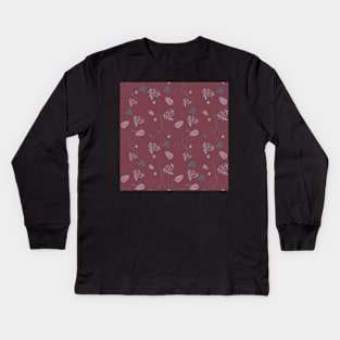 Vintage raspberry flower dream. Kids Long Sleeve T-Shirt